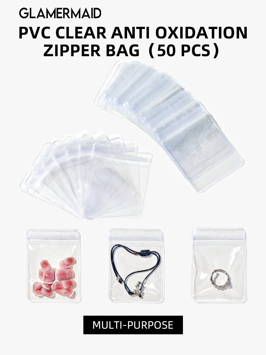 PVC Clear Anti Oxidation Zipper Bag（50 PCS）