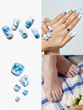 Sea Marble/Hand Nails + Toe Nails