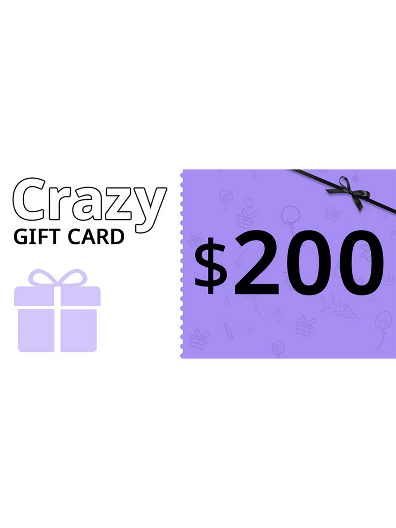 Crazy Gift Card：$200 Gift Card~15% OFF