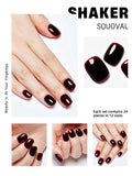 Dark Red (Handmade)/Hand Nails + Toe Nails