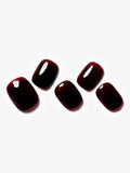 Dark Red (Handmade)/Hand Nails + Toe Nails