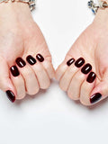 Dark Red (Handmade)/Hand Nails + Toe Nails