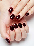 Dark Red (Handmade)/Hand Nails + Toe Nails