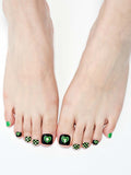 toe nail/Green Checkerboard