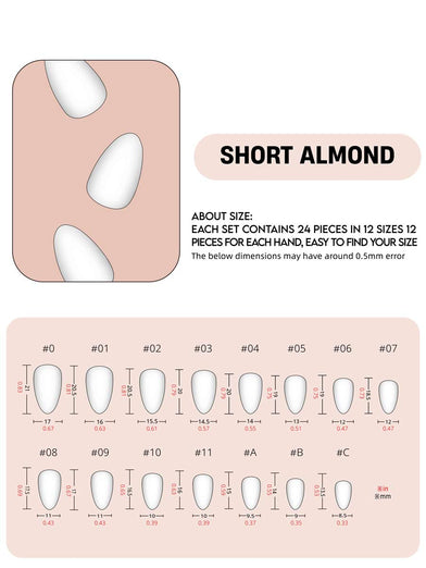 Pixie Pink/Short Almond